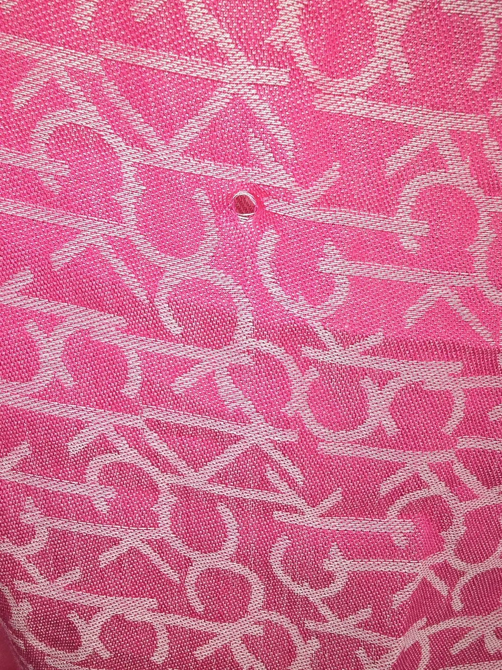 Calvin Klein Bright Pink 💕 Fringed Logo Scarf, New with Tags!